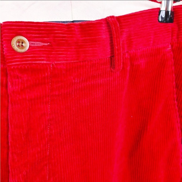 Polo Ralph Lauren Men’s Bright Red Straight Leg Cords Corduroy Trousers W33 L30 - Picture 3 of 5